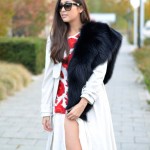 Split Dress-Twin Set-Black Overknees-Suede-Chiffon-Embroidering-Fur-Fall-Winter-Antoinette Fashion-Prada Sunnies-Brunette-Munich-Fashionblog-German Fashionblogger-Luxury-Look-Outfit-Ootd-Inspiration-The Loud Couture-Personal Style Blog
