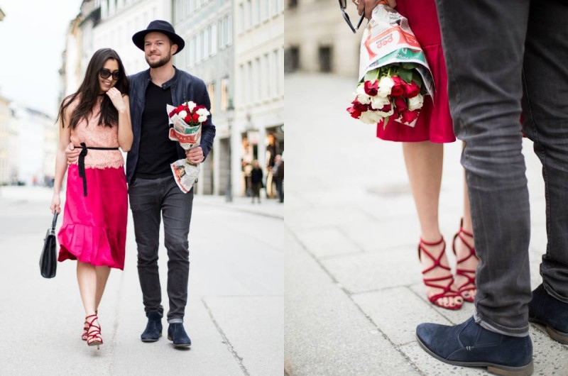 Valentinstag - Be My Valentine - Couple Shooting - Streetstyle - Munich - German Fashionblogger - Annie P - Romantic Look - Ootd - Lookbook - Stylish Couple - München - H&M - Zara - Vintage Hermés
