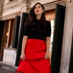 venedig - venezia streetstyle - ootd - max mara elegante - ss 17 - red skirt - kennel und schmenger - fashionblog munich - black shirt - sportmax - plateausandalette