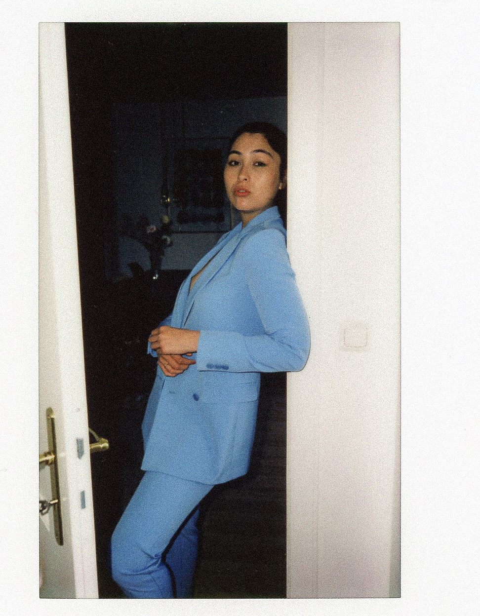 IN A POWDER BLUE SUIT